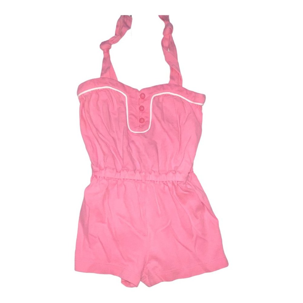 Janie and Jack Pink Shorts Romper Sz 12-18 Months
